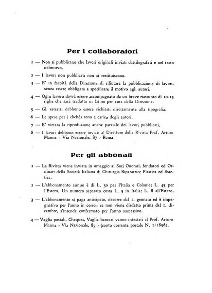 La chirurgia plastica rivista della Societa italiana di chirurgia riparatrice plastica ed estetica