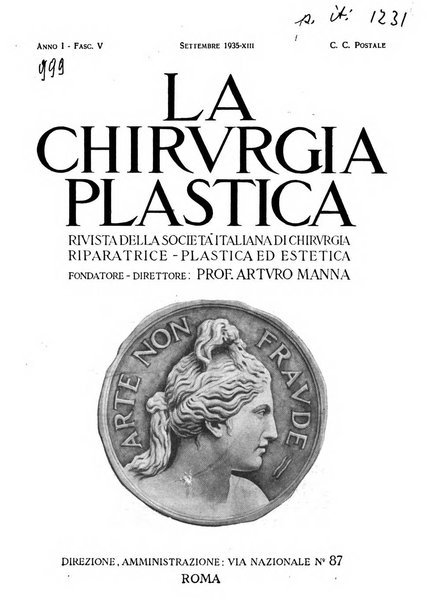 La chirurgia plastica rivista della Societa italiana di chirurgia riparatrice plastica ed estetica