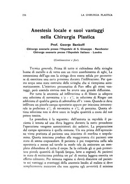 La chirurgia plastica rivista della Societa italiana di chirurgia riparatrice plastica ed estetica