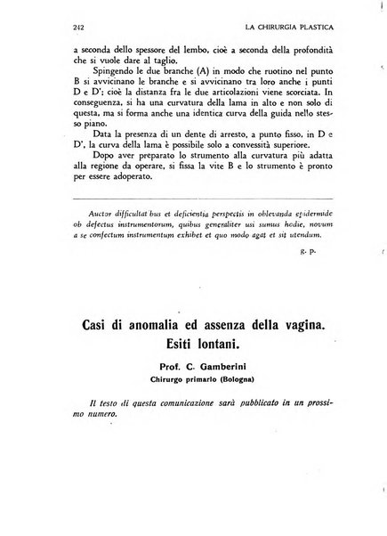 La chirurgia plastica rivista della Societa italiana di chirurgia riparatrice plastica ed estetica