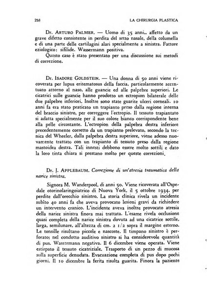 La chirurgia plastica rivista della Societa italiana di chirurgia riparatrice plastica ed estetica