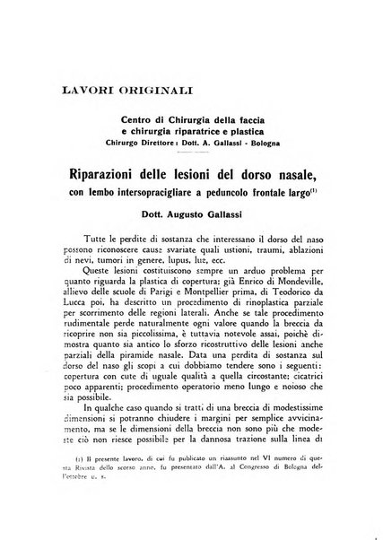 La chirurgia plastica rivista della Societa italiana di chirurgia riparatrice plastica ed estetica