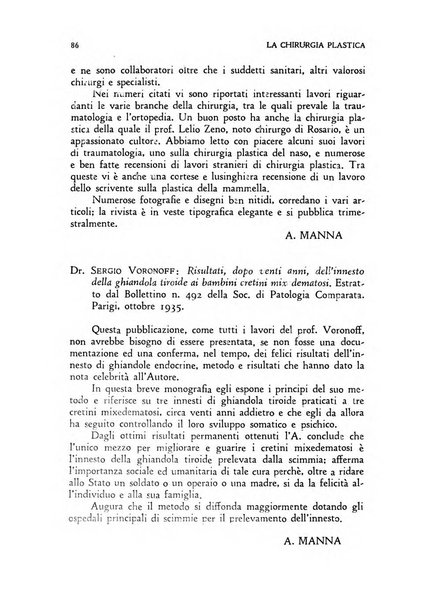 La chirurgia plastica rivista della Societa italiana di chirurgia riparatrice plastica ed estetica