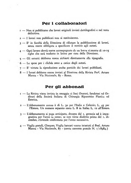 La chirurgia plastica rivista della Societa italiana di chirurgia riparatrice plastica ed estetica