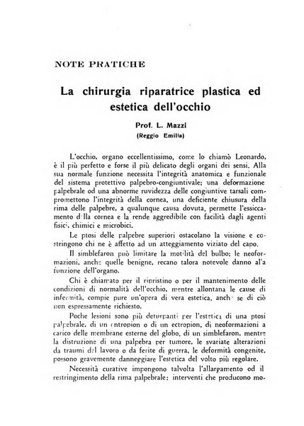 La chirurgia plastica rivista della Societa italiana di chirurgia riparatrice plastica ed estetica