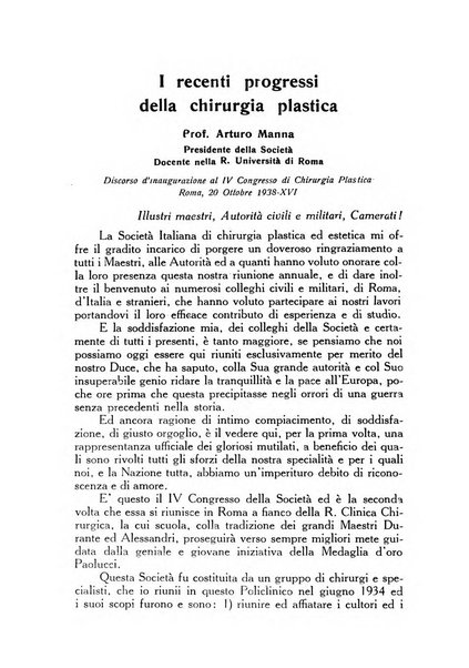 La chirurgia plastica rivista della Societa italiana di chirurgia riparatrice plastica ed estetica