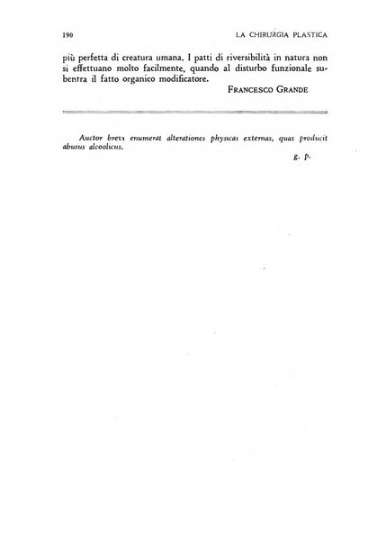 La chirurgia plastica rivista della Societa italiana di chirurgia riparatrice plastica ed estetica