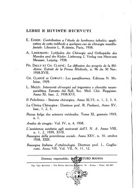 La chirurgia plastica rivista della Societa italiana di chirurgia riparatrice plastica ed estetica