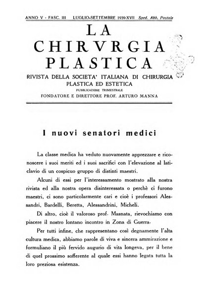 La chirurgia plastica rivista della Societa italiana di chirurgia riparatrice plastica ed estetica