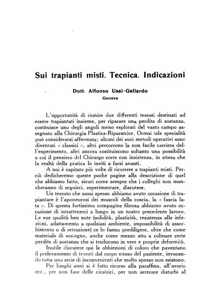 La chirurgia plastica rivista della Societa italiana di chirurgia riparatrice plastica ed estetica