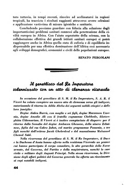 Rassegna sociale dell'Africa italiana