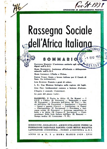 Rassegna sociale dell'Africa italiana