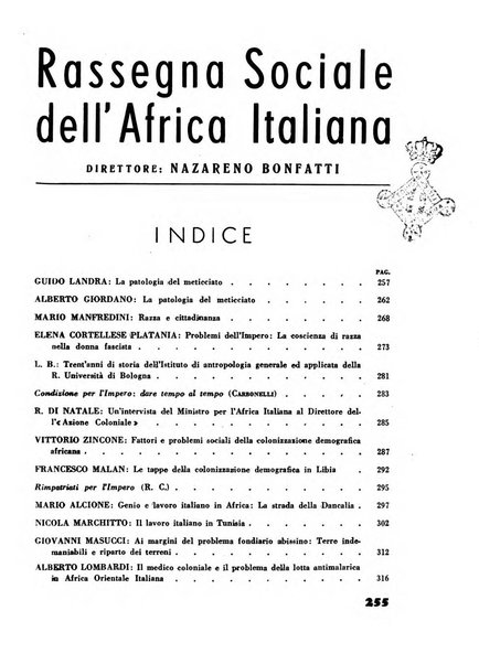 Rassegna sociale dell'Africa italiana