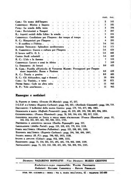 Rassegna sociale dell'Africa italiana