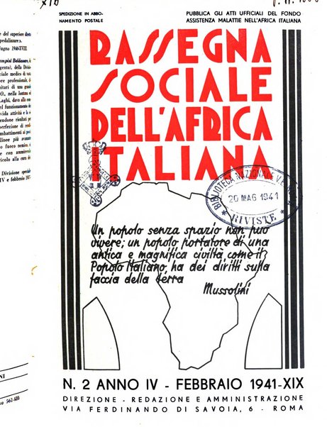 Rassegna sociale dell'Africa italiana