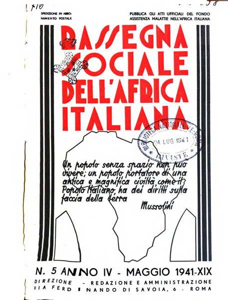 Rassegna sociale dell'Africa italiana