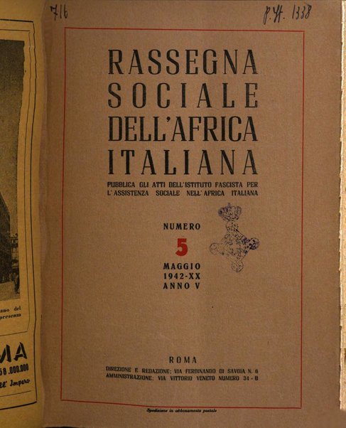 Rassegna sociale dell'Africa italiana