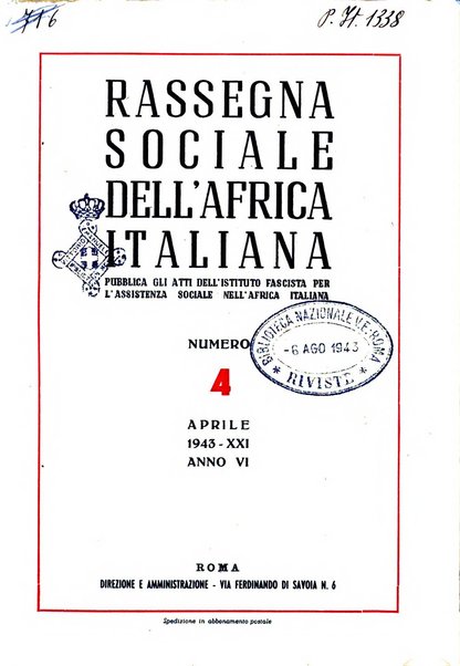 Rassegna sociale dell'Africa italiana