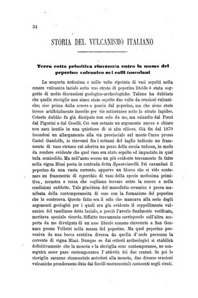 Bullettino del vulcanismo italiano periodico geologico ed archeologico per l'osservazione e la storia..