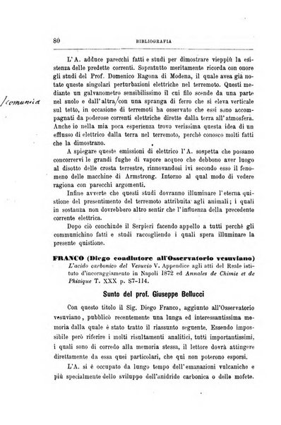 Bullettino del vulcanismo italiano periodico geologico ed archeologico per l'osservazione e la storia..