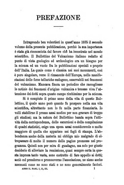 Bullettino del vulcanismo italiano periodico geologico ed archeologico per l'osservazione e la storia..