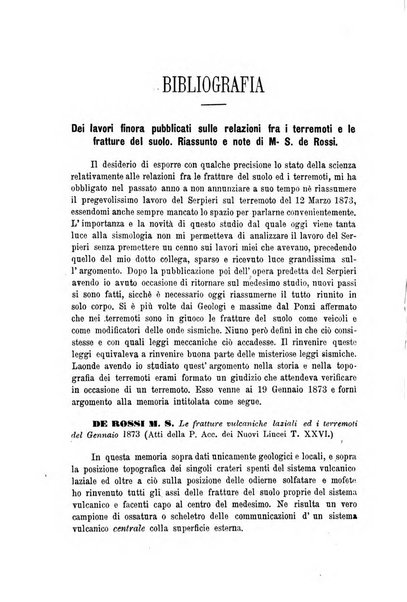 Bullettino del vulcanismo italiano periodico geologico ed archeologico per l'osservazione e la storia..