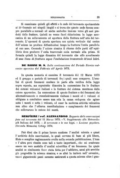 Bullettino del vulcanismo italiano periodico geologico ed archeologico per l'osservazione e la storia..