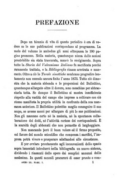 Bullettino del vulcanismo italiano periodico geologico ed archeologico per l'osservazione e la storia..