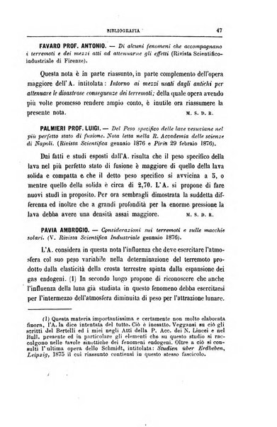 Bullettino del vulcanismo italiano periodico geologico ed archeologico per l'osservazione e la storia..