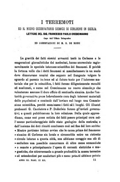 Bullettino del vulcanismo italiano periodico geologico ed archeologico per l'osservazione e la storia..