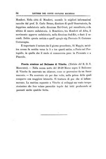 Bullettino del vulcanismo italiano periodico geologico ed archeologico per l'osservazione e la storia..