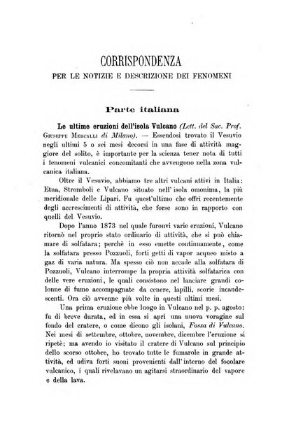 Bullettino del vulcanismo italiano periodico geologico ed archeologico per l'osservazione e la storia..