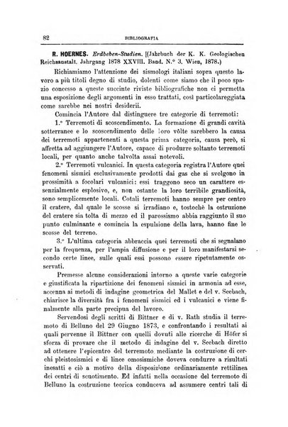 Bullettino del vulcanismo italiano periodico geologico ed archeologico per l'osservazione e la storia..