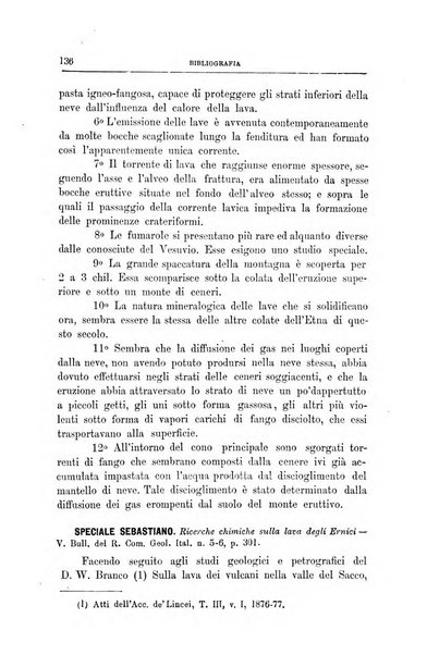 Bullettino del vulcanismo italiano periodico geologico ed archeologico per l'osservazione e la storia..