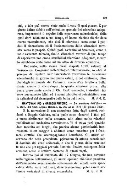 Bullettino del vulcanismo italiano periodico geologico ed archeologico per l'osservazione e la storia..