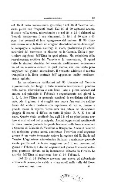 Bullettino del vulcanismo italiano periodico geologico ed archeologico per l'osservazione e la storia..