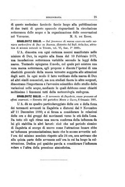 Bullettino del vulcanismo italiano periodico geologico ed archeologico per l'osservazione e la storia..