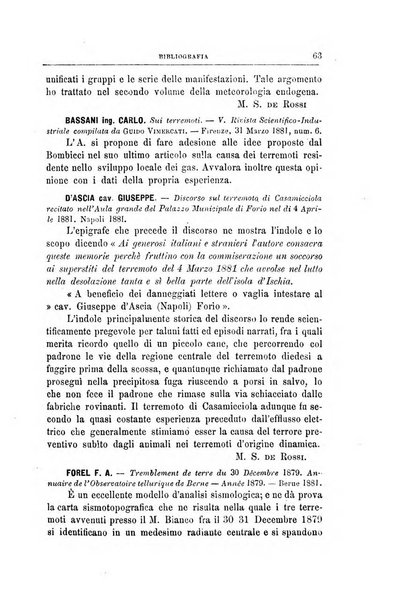 Bullettino del vulcanismo italiano periodico geologico ed archeologico per l'osservazione e la storia..