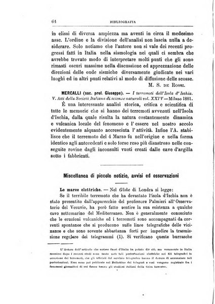 Bullettino del vulcanismo italiano periodico geologico ed archeologico per l'osservazione e la storia..