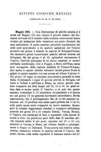 Bullettino del vulcanismo italiano periodico geologico ed archeologico per l'osservazione e la storia..