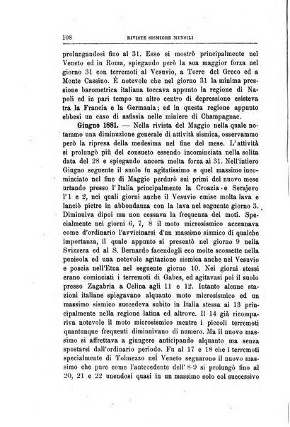 Bullettino del vulcanismo italiano periodico geologico ed archeologico per l'osservazione e la storia..