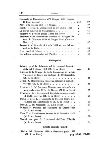 Bullettino del vulcanismo italiano periodico geologico ed archeologico per l'osservazione e la storia..