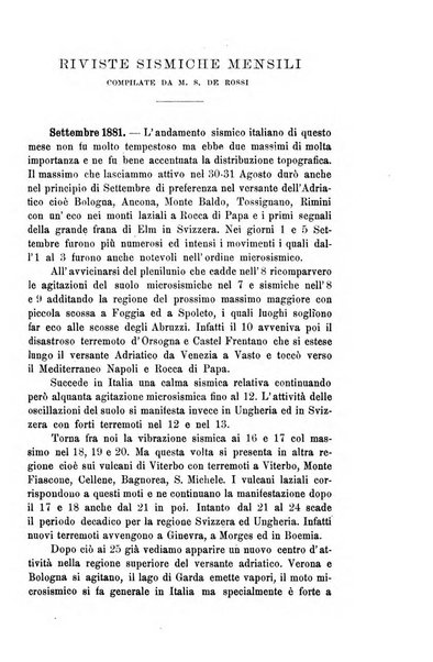 Bullettino del vulcanismo italiano periodico geologico ed archeologico per l'osservazione e la storia..