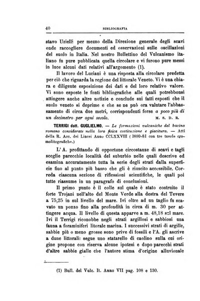 Bullettino del vulcanismo italiano periodico geologico ed archeologico per l'osservazione e la storia..