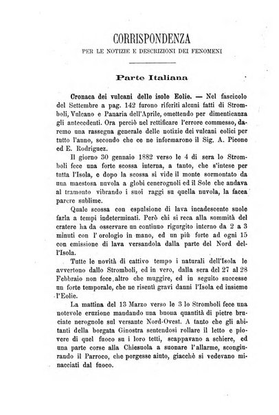 Bullettino del vulcanismo italiano periodico geologico ed archeologico per l'osservazione e la storia..