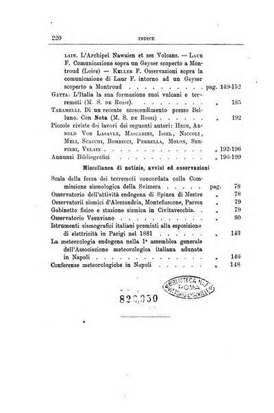 Bullettino del vulcanismo italiano periodico geologico ed archeologico per l'osservazione e la storia..