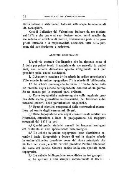 Bullettino del vulcanismo italiano periodico geologico ed archeologico per l'osservazione e la storia..