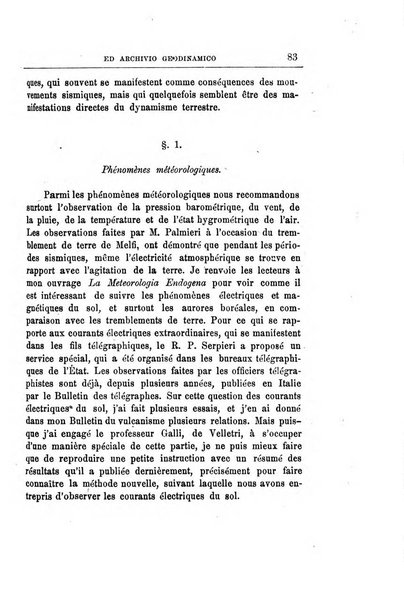 Bullettino del vulcanismo italiano periodico geologico ed archeologico per l'osservazione e la storia..