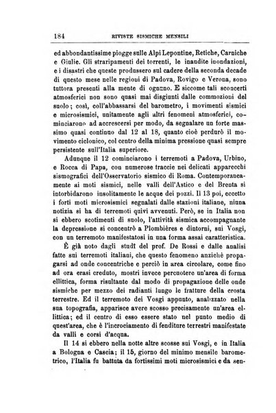 Bullettino del vulcanismo italiano periodico geologico ed archeologico per l'osservazione e la storia..