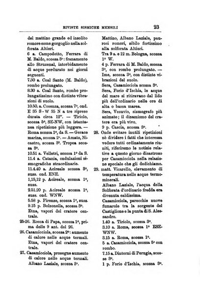 Bullettino del vulcanismo italiano periodico geologico ed archeologico per l'osservazione e la storia..